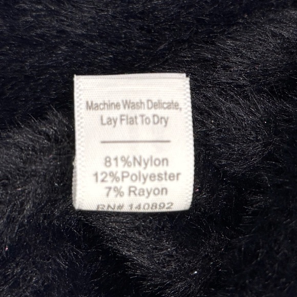 Marine Layer Sweater Size XS Black Fuzzy Eyelash Polka Dot Crewneck - Picture 7 of 10